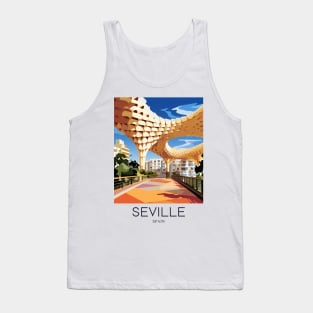 A Pop Art Travel Print of Seville - Spain Tank Top